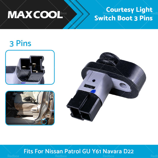 Door Courtesy Light Switch Boot 3 Pins Fits For Nissan Patrol Y61 GU Navara D22