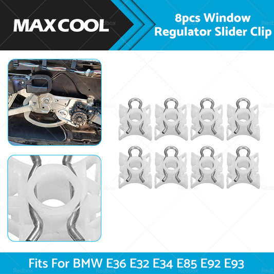 8PCS Window Regulator Slider Clip Guide Bush Fit For BMW E36 E32 E34 E85 E92 E93