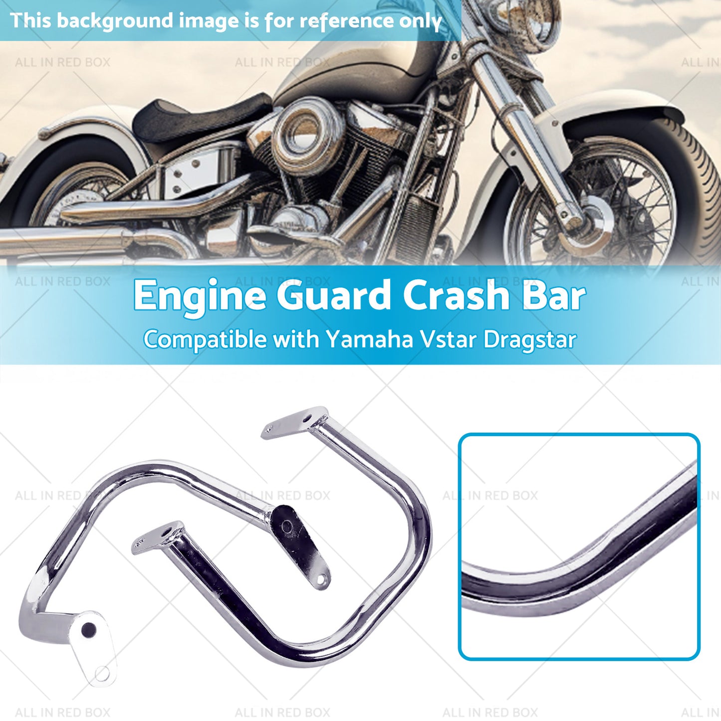 Engine Guard Highway Crash Bar Chrome For Yamaha V-Star XVS400 XVS650 1998-2016