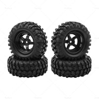 Wheels Rims Rubber Tires 12mm Hex Suitable For 1 or 10 Off-Road RC Rock Buggy Truck