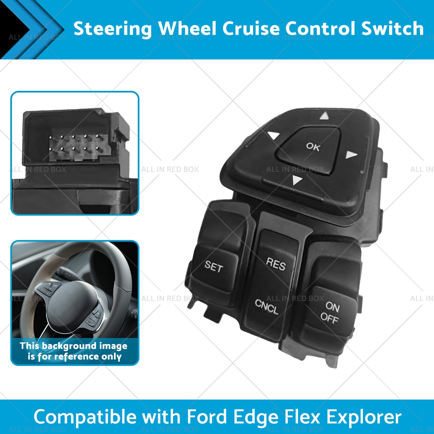 Steering Wheel Cruise Control Multifunction Switch Suitable for Ford Edge Flex