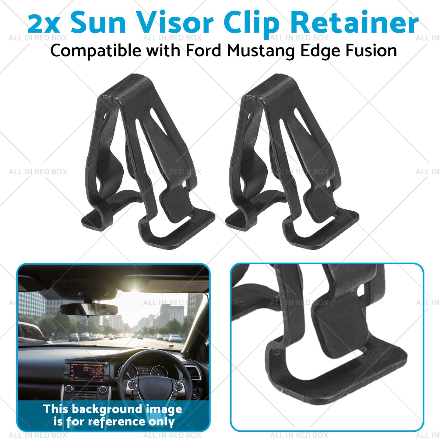 DS7Z-9904132-A 2x Sun Visor Clip Retainer Suitable for Ford Mustang Edge Fusion