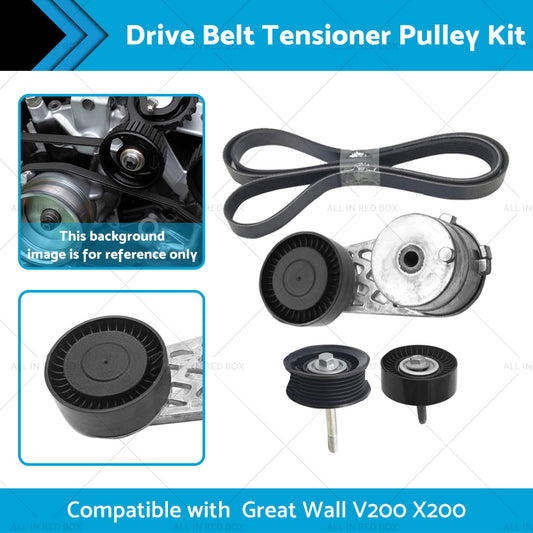 Drive Belt Tensioner Pulley Kit Suitable for Great Wall V200 X200 2.0L Diesel