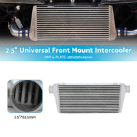 Universal Intercooler 2. 5 inch  Full Aluminum Front Mount FMIC Plate  and  Bar 450x230x65