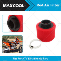 RED 38mm Foam Pod Air Filter Cleaner For 125cc PIT PRO Quad Dirt Bike ATV Buggy