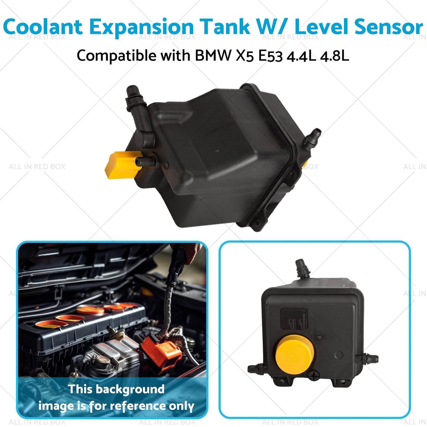 Coolant Expansion Tank W  Level Sensor Suitable for BMW E53 X5 4. 4L 4. 8L 03-06