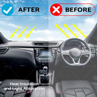 Non-Slip Dash Mat For Nissan Qashqai J11 2014-2022 SUV Dashboard Cover Black