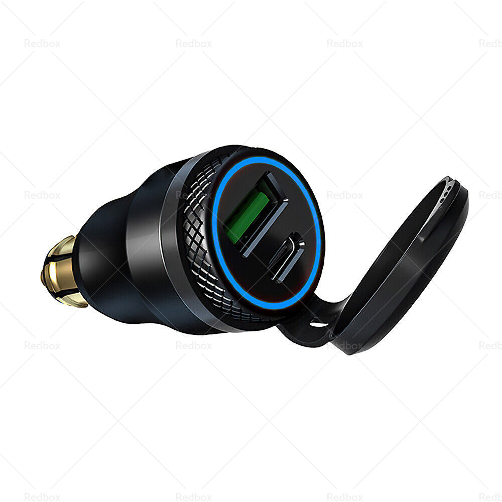 Dual USB Charger Hella DIN Type C Plug Socket Suitable For BMW Ducati Motorcycle