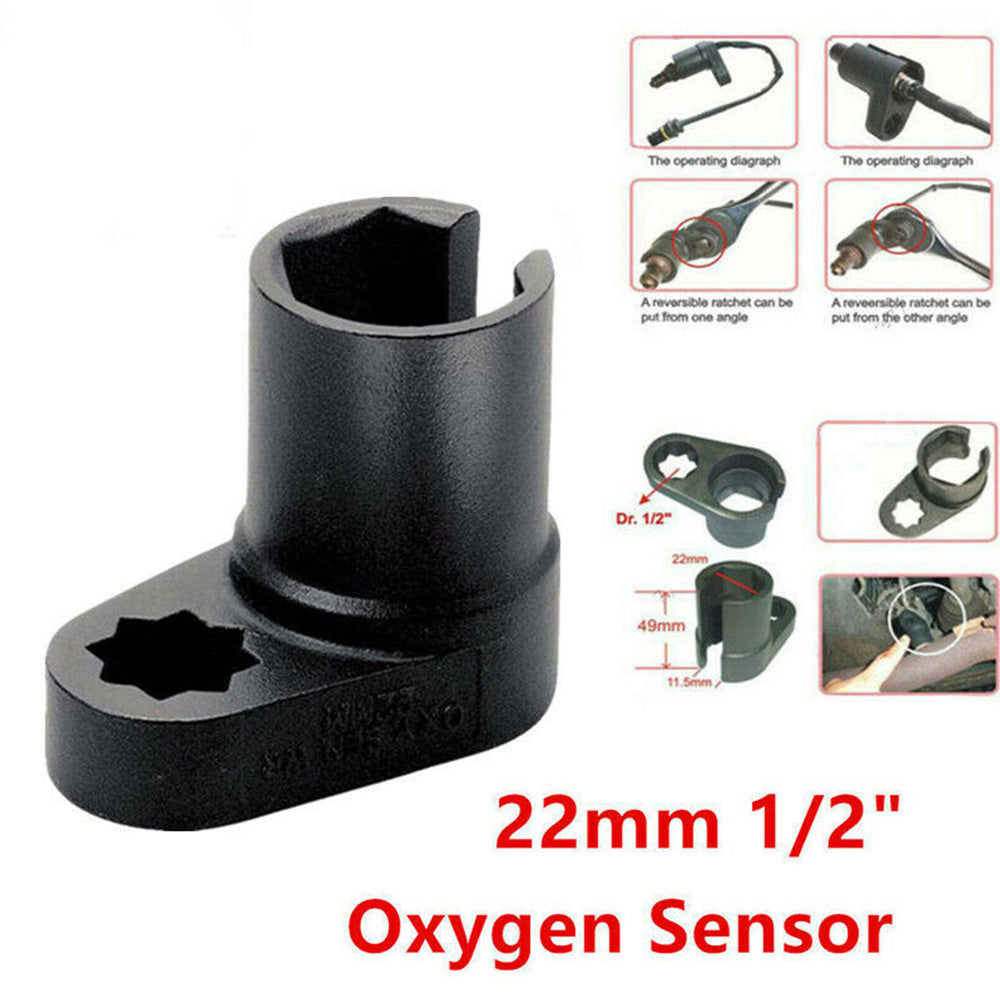 Universal 22mm 1 or 2 inch  O2 Oxygen Sensor Offset Wrench Flare Nut Socket Removal Tool