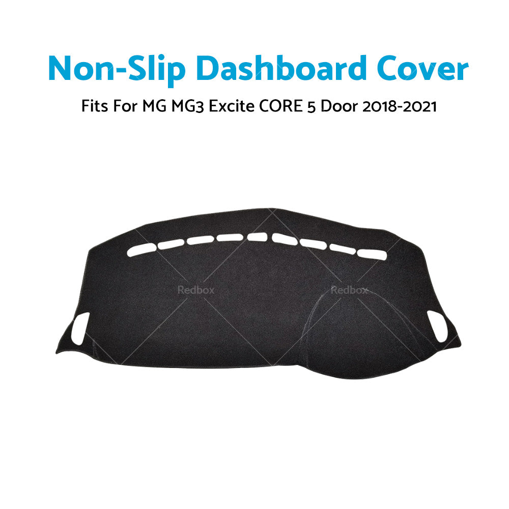 Dash Mat for MG MG3 Excite CORE Hatchback 5 Door 2018-2021 MY18 Black Non-Slip