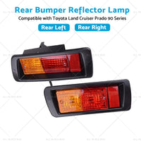 2x Rear Bumper Light Reflector Lamps Suitable for Land Cruiser Prado J90 95 LR