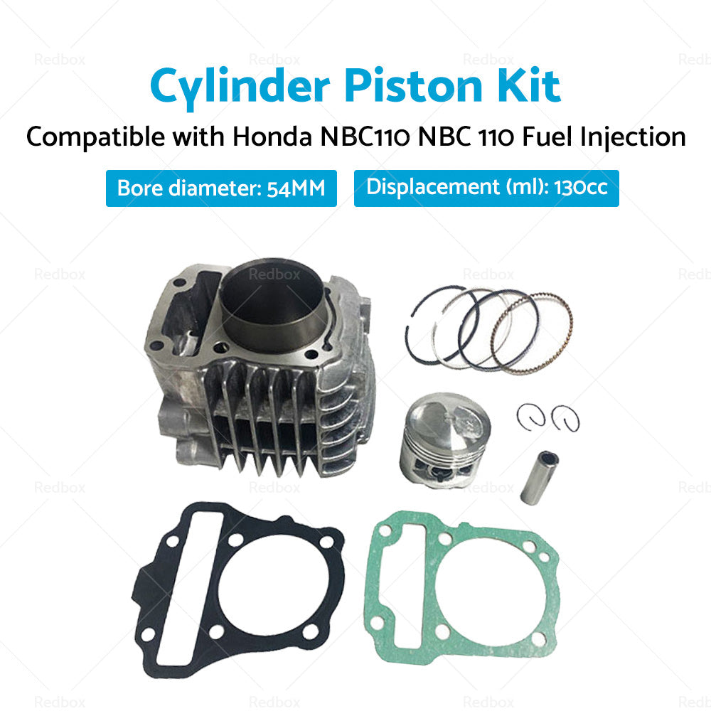 130cc Big Bore Cylinder 54MM Piston Kit For Honda NBC110 NBC 110 Fuel Injection