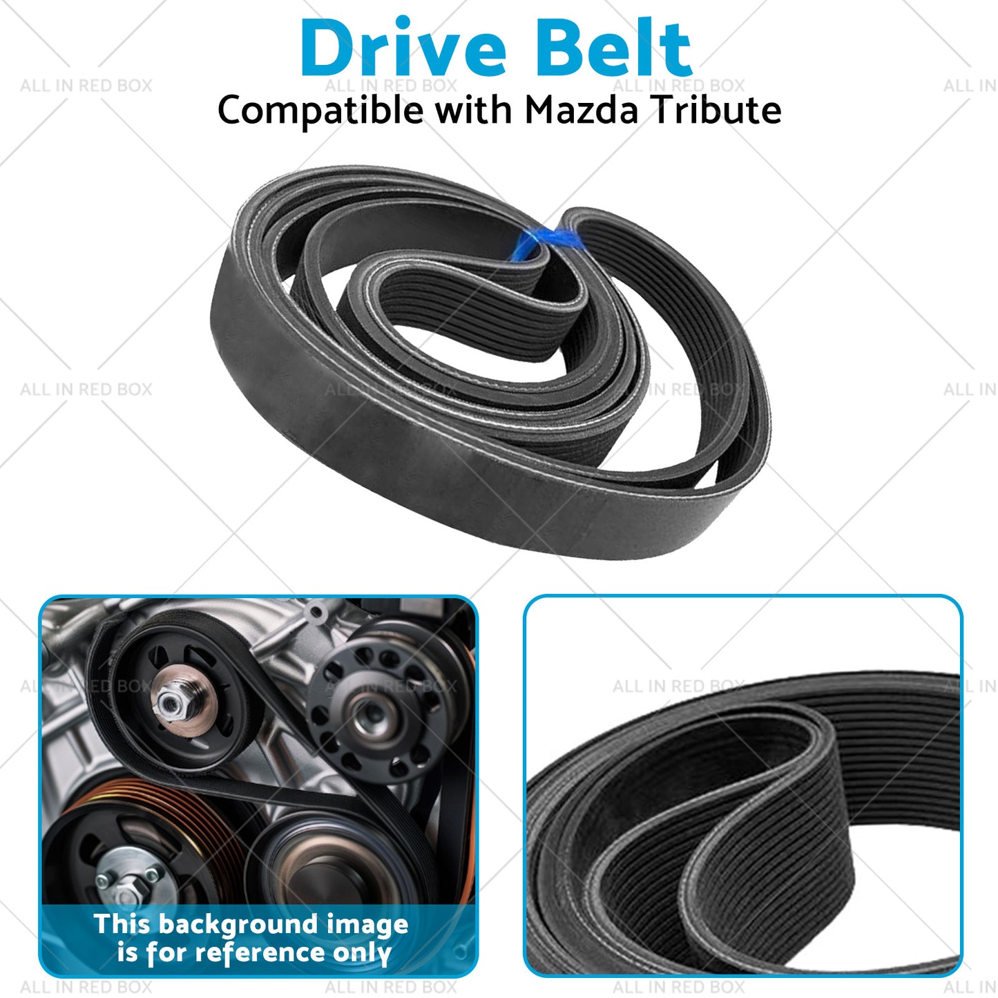 V-Ribbed Serpentine Drive Belt 6PK2185 Suitablefor Mazda Tribute Lexus Ford Benz