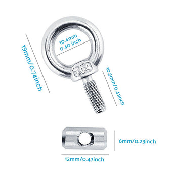 compare product 4 PCS Awning Rail Stoppers Rail Track Screws for Boat RV Caravan Stainless Steel