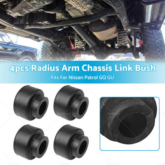 Set of 4 Radius Arm Chassis Link Bush For Nissan Patrol GQ Y60 GU Y61 1988-2016