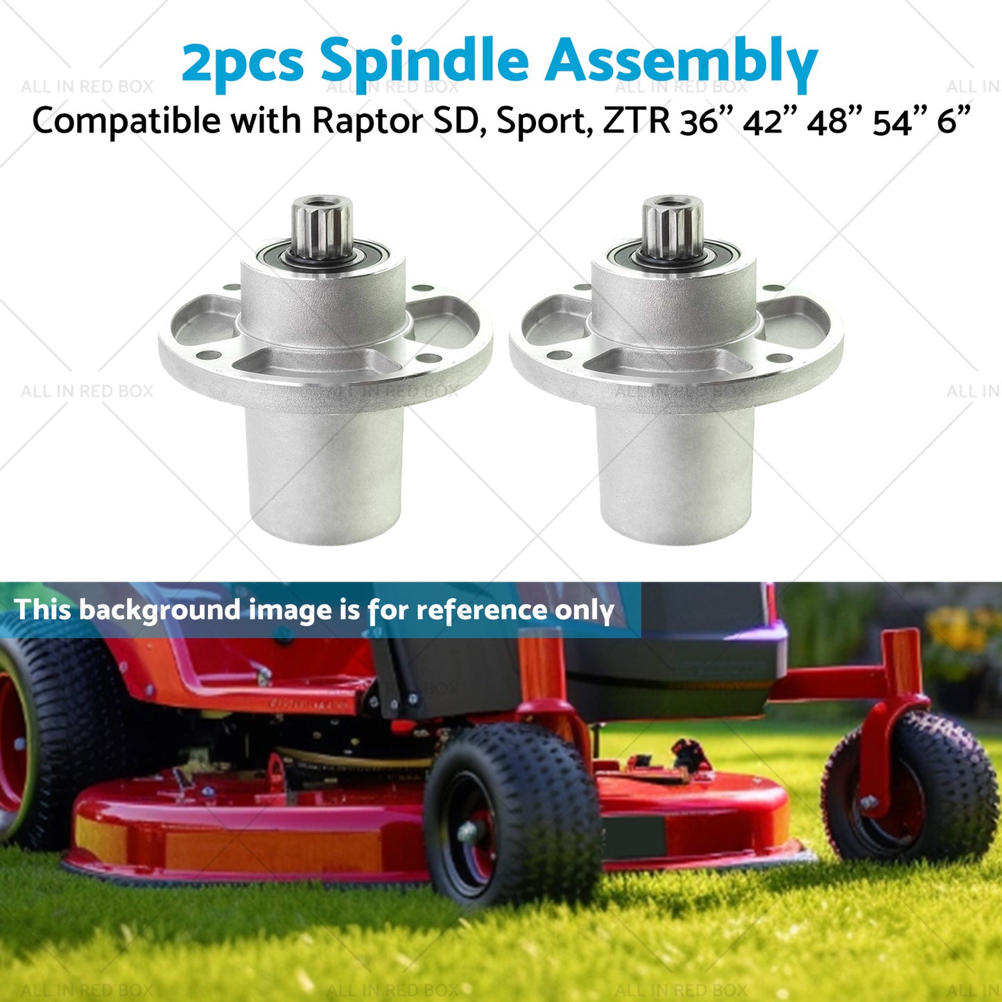 2x Blade Spindle Assembly Suitable for Raptor SD, Sport, ZTR 36'' 42'' 48'' 54''