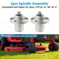 2x Blade Spindle Assembly Suitable for Raptor SD, Sport, ZTR 36'' 42'' 48'' 54''