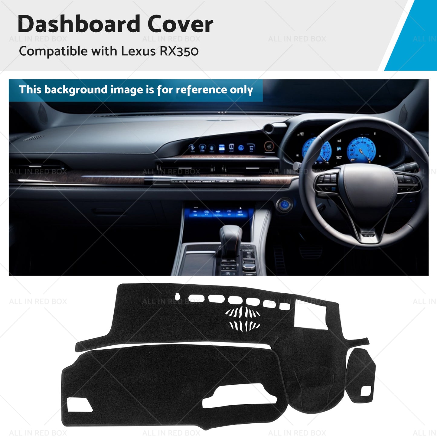 Non-Slip Dash Mat Suitable For Lexus RX RX350 2021-2022 With HUD Dashboard Cover