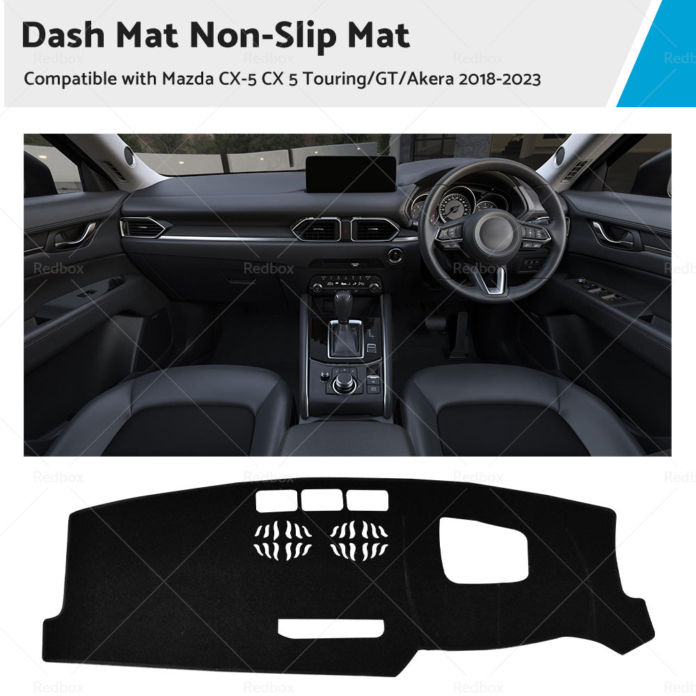 Black Non-Slip Dash Mat Cover Fits For Mazda CX-5 CX 5 Touring or GT or Akera 18-23 AU