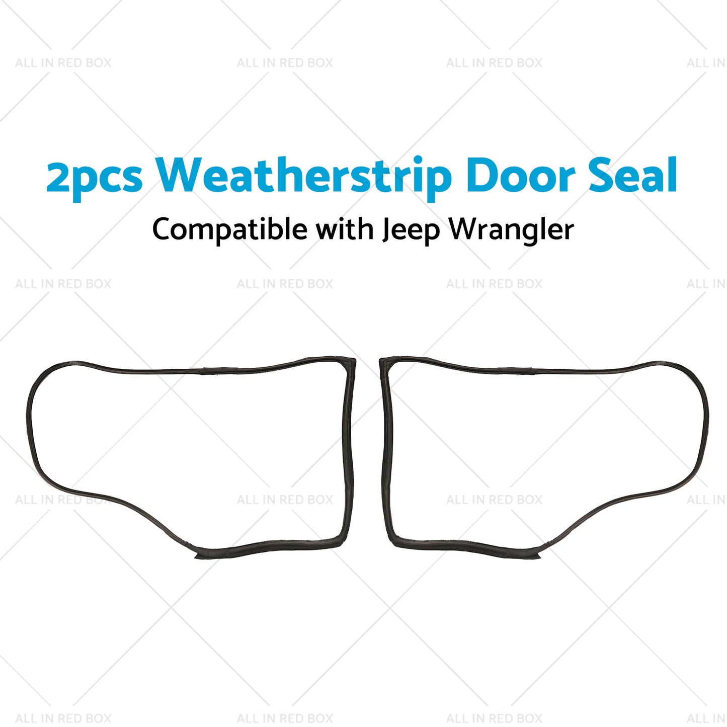 2pcs Front Door Weatherstrip Gasket Seal Suitable For Jeep Wrangle JK 2007-2018