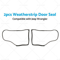 2pcs Front Door Weatherstrip Gasket Seal Suitable For Jeep Wrangle JK 2007-2018