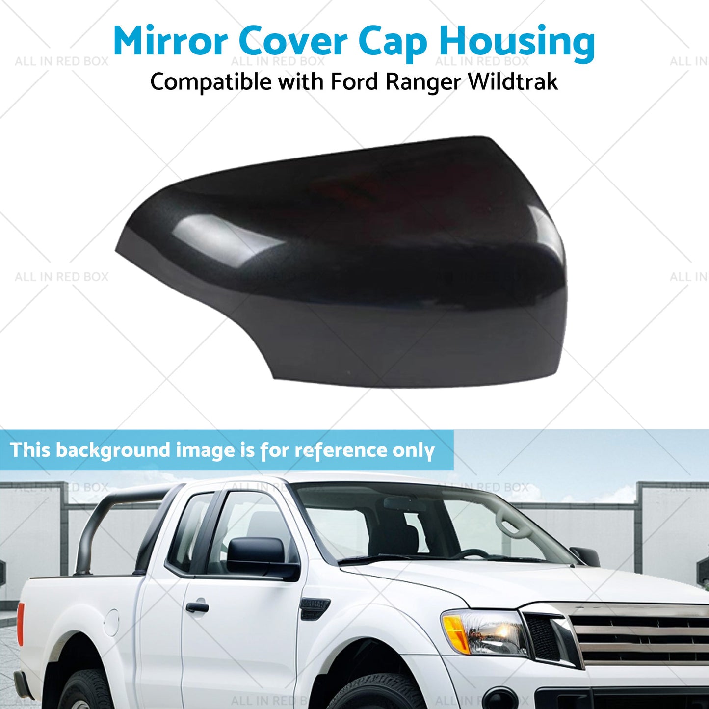 Right Side Grey Mirror Cover Cap Housing Suitable for Ford Wildtrak Ranger 12-21