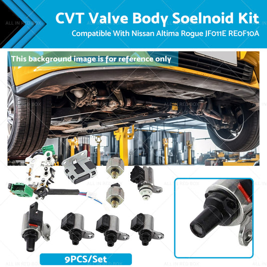 9PCS CVT Valve Body Soelnoid Kit JF011E RE0F10A Suitable For Nissan Altima Rogue