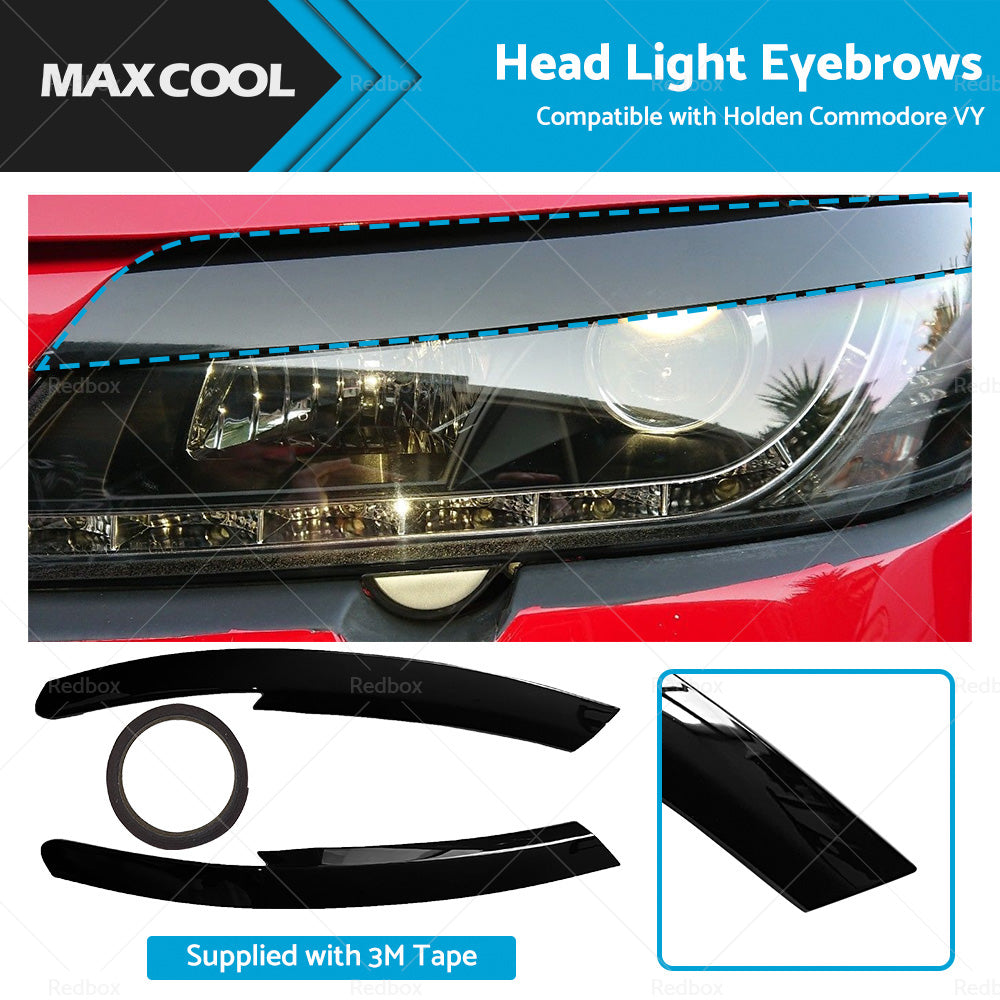 2x Suitable For Holden Commodore VY Headlight Eyelids Eyelid Eyebrows Eye Lids