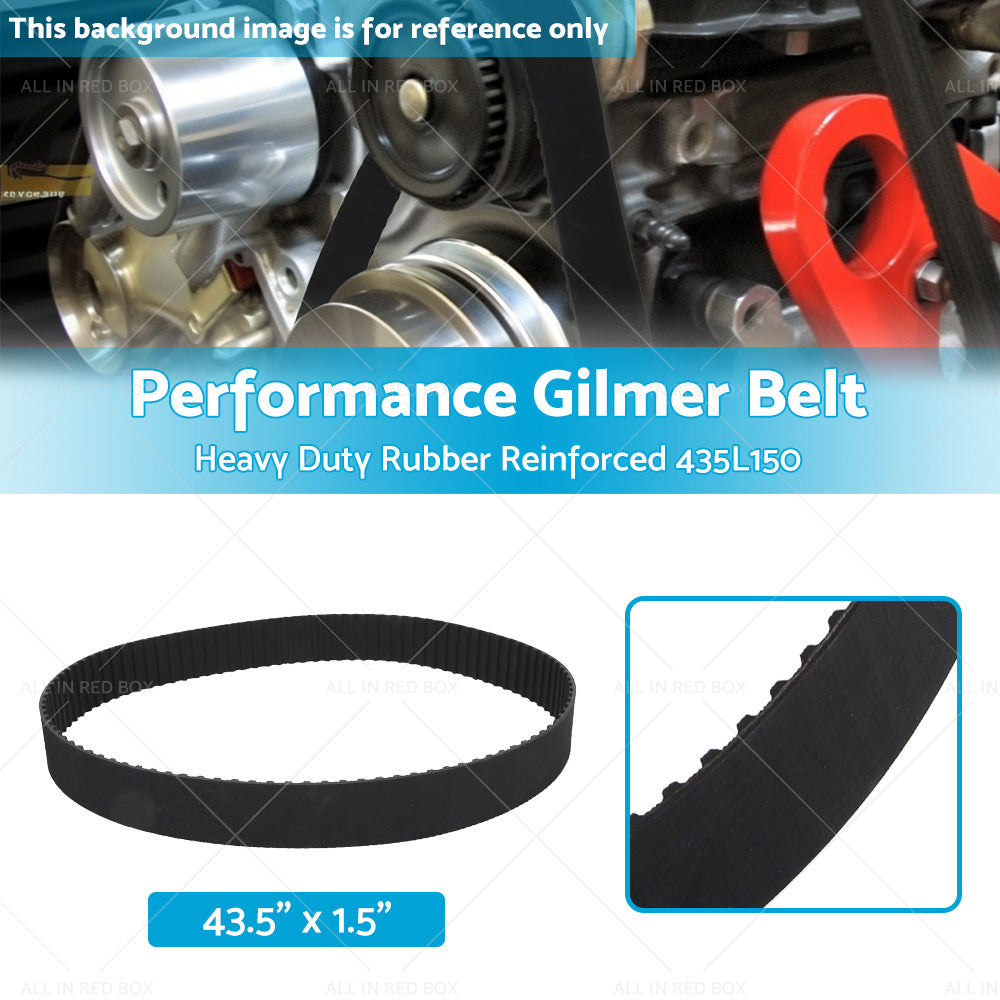 Performance Gilmer Belt 43. 5inch x 1. 5inch 435L150 Heavy Duty Rubber Reinforced