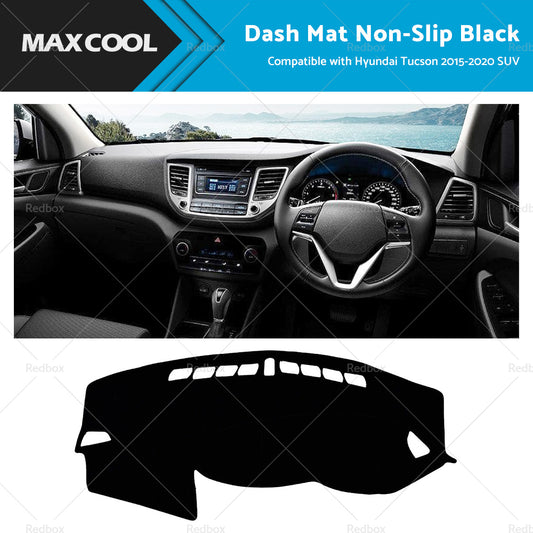 Dash Mat Suitable For Hyundai Tucson 15-20 SUV Dashboard Cover Black Non-Silp