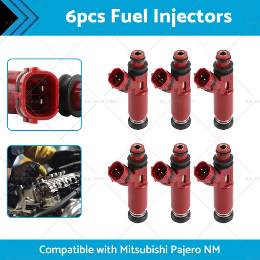 6PCS Fuel Injectors Suitable For Mitsubishi Pajero NM 6G74 3.5 V6 00-04 MD357267