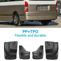 4x Splash Guard Mud Flap Fender Mudguard Suitable for Toyota Hiace H200 Series