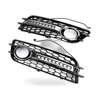 compare product LED Flow Daytime Running Light Yellow Turn Signal Mesh Fog Light Frame for 09-11