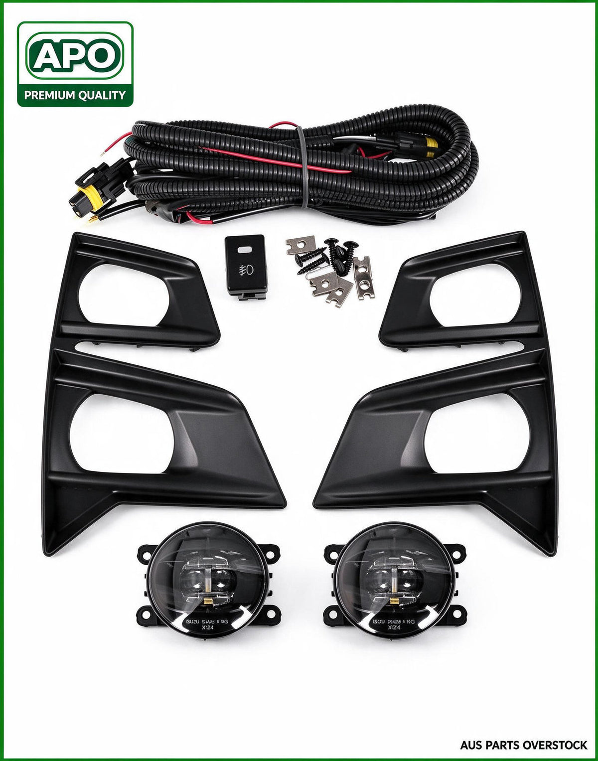 LED Fog Light Kit Suitable for Isuzu D-Max RG 2020-2024 Bezel Wiring - ZT2