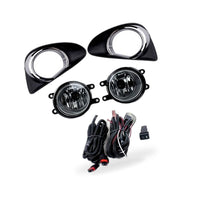 Fog Light Cover with LED Lens Suitable for Toyota Yaris Vios 2013-2014 Chrome - BD2