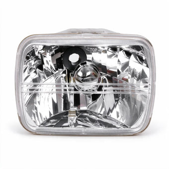 compare product 7 Inch Square Head Light Diamond Look Plastic Lens Suitable for Jeep Wrangler CJ