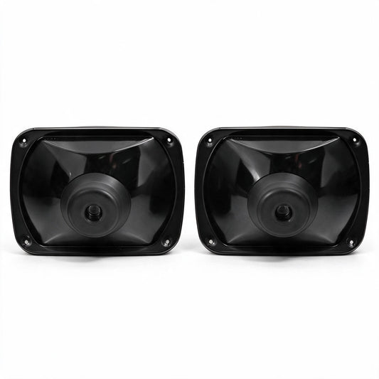 7" Square Head Lamp Set with H4 LED Globes Suitable for Jeep Wrangler CJ Ford - ZT2