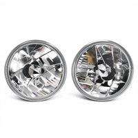 7 Inch Round Head Lamp Diamond Look Set Suitable for Jeep Wrangler CJ Hummer - ZT2