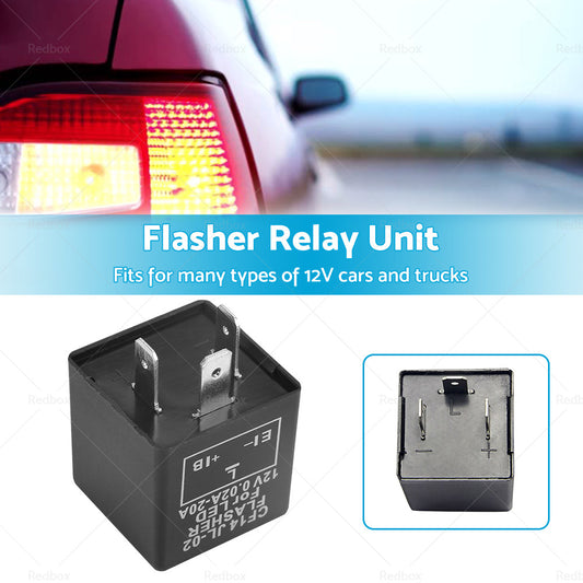 12V 3 PIN LED FLASHER RELAY UNIT FOR INDICATOR or BLINKER FLASH - POSITIVE ON RIGHT