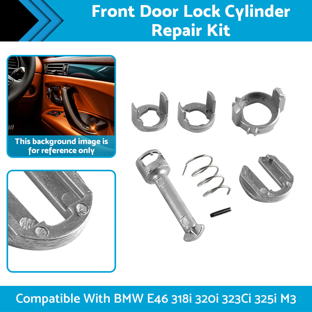 Front Door Lock Cylinder Repair Kit Suitable For BMW E46 318i 320i 323Ci 1998-06