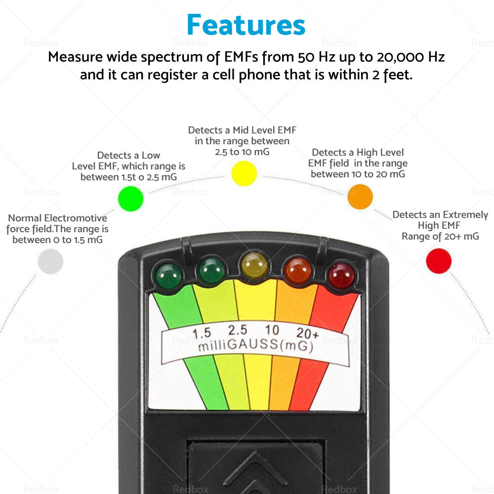 EMF Meter Paranormal Equipment Magnetic Field Ghost Hunting Radiation Detector