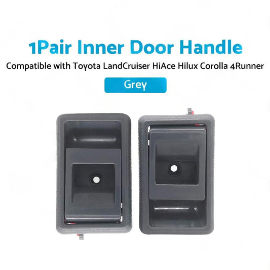 Pair Inner Door Handle Grey Suitable for Toyota Land Cruiser 75 78 79 Series