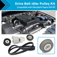 Drive Belt Idler Tensioner Pulley Kit Suitable for Pajero NM NP V6 3. 5L 6G74