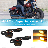 LED Mini Turn Signal Light Suitable for Harley Dyna Indicator Blinker Lamp Smoke