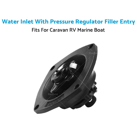 Black Water Inlet with Pressure Regulator Filler Entry Fits For Caravan RV Boat