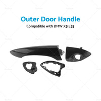 Front Right RH Outer Door Handle Suitable For BMW X5 E53 2000-2006 Bright Black