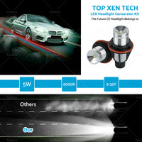 2x LED Halo Ring Light Bulbs Error Free Suitable For BMW X5 E39 E53 E60 E61 E63