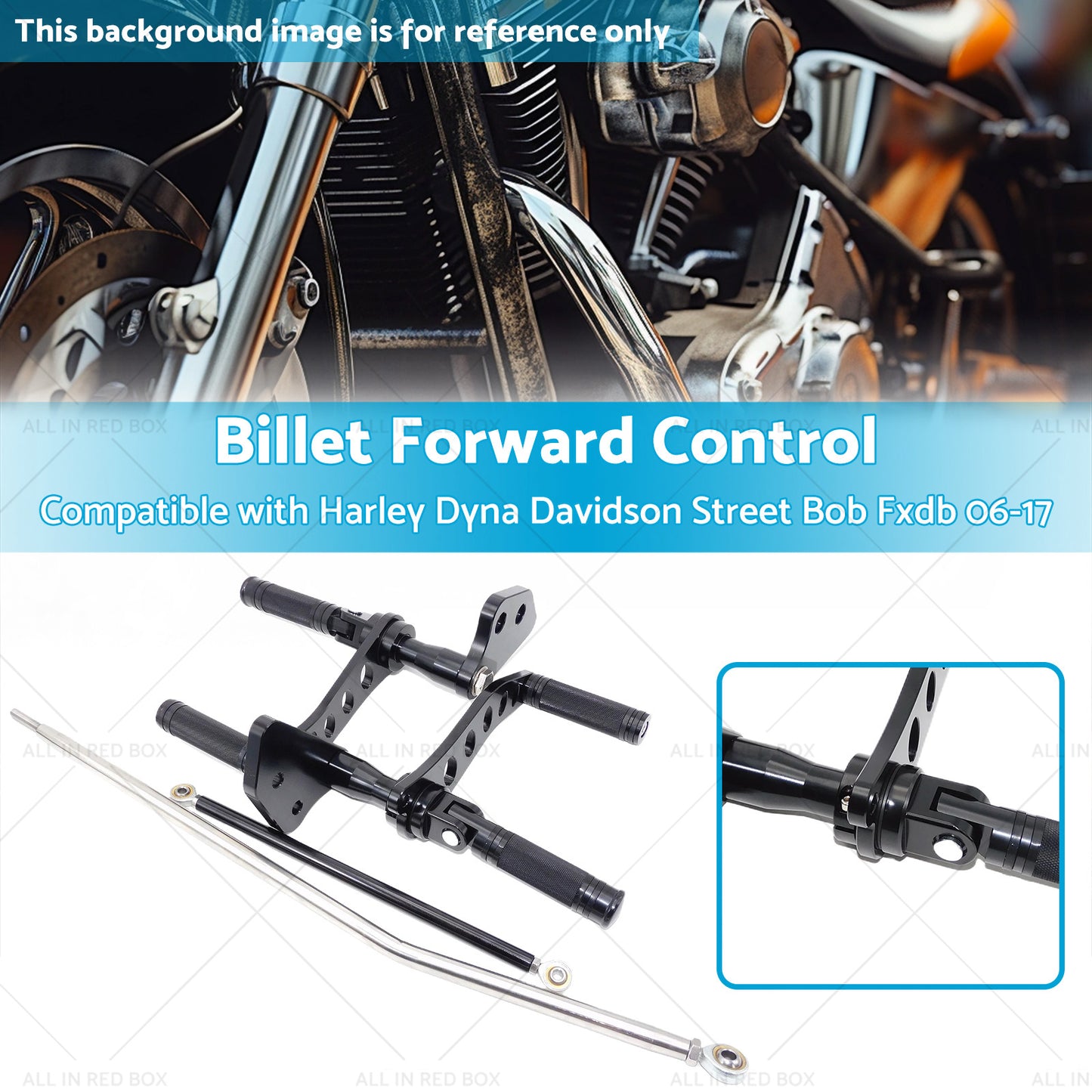 Billet Forward Control Suitable for Harley Dyna Davidson Street Bob Fxdb 06-17