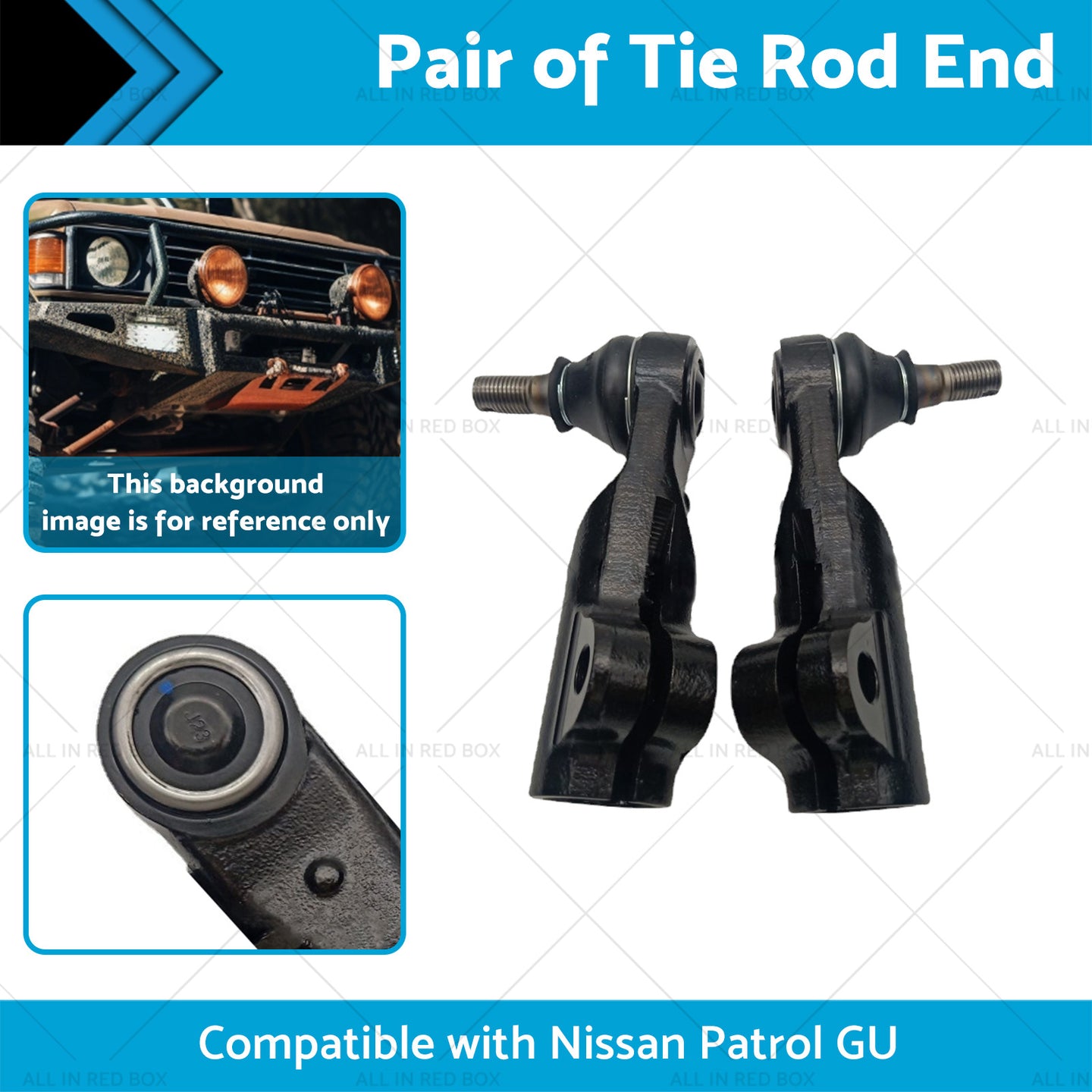 {{ Pair Tie Rod End Suitable For Nissan Patrol GU Y61 Series 4wd 03-On }} - Buy Car Parts Online at {{ Kaka Auto Parts }}.