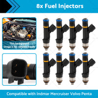 879312003 8x Fuel Injectors Suitable for Indmar Mercruiser Volvo Penta 07-13